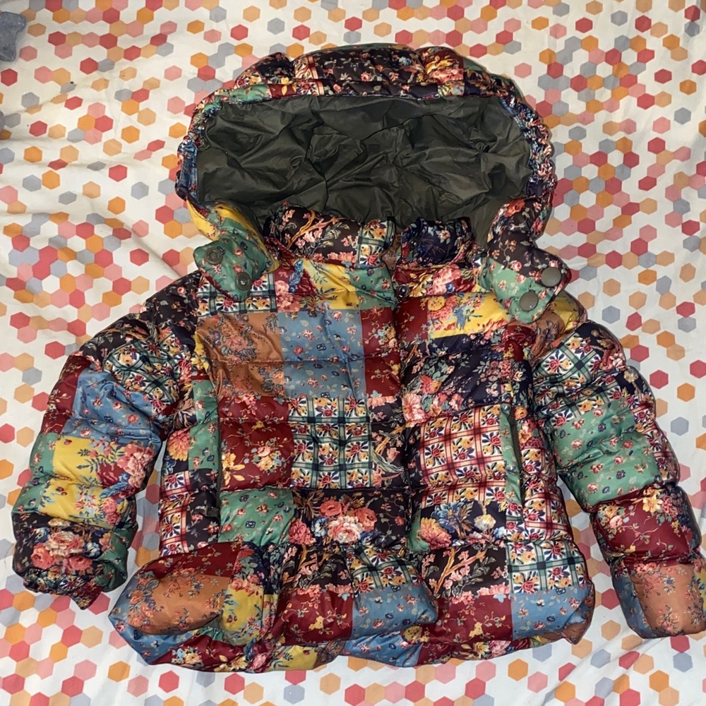 Colorful Patchwork Puffer Jacket